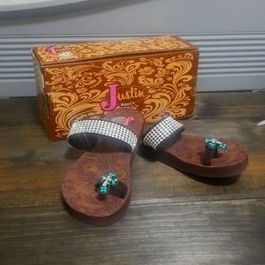 Justin boots women's sandals size 8
